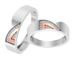 Two-tone Diamond Couple Bands