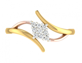Two-tone Diamond Ring - Floral Collection