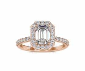 Diamond Halo Engagement Band 