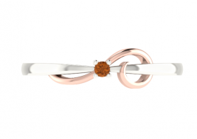 Casual Two-Tone Diamond  Ring