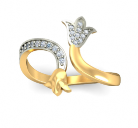 Two-tone Diamond Ring - Floral Collection