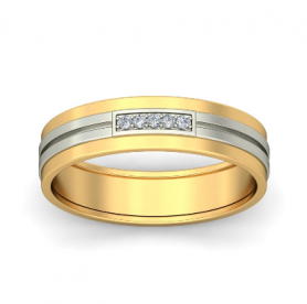 Two-tone Diamond Band- Men's  Collection