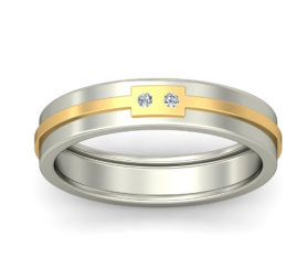 Two-tone Diamond Band