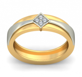 Two-tone Diamond Band- Men's  Collection