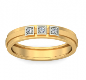 Two-Tone Trio Diamond  Band
