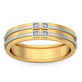 Two-tone Diamond Band- Men's  Collection