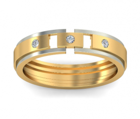 Two-tone Diamond Band- Men's  Collection