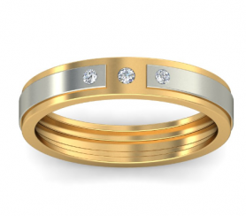 Two-Tone Diamond Band - Men's Stolid Collection