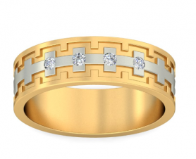 Two-Tone Diamond Band