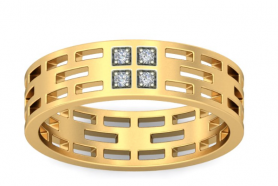 Contemporary  Diamond Band - Nova Collection