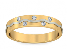 Two tone Diamond Band - a la Mode Collection