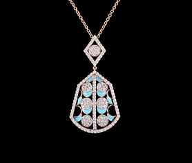 Diamond & Enamel Jewelry Set