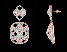 Diamond & Enamel Earrings