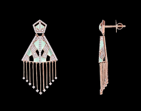 Diamond & Enamel Earrings