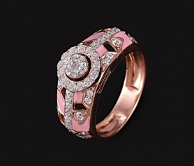 Diamond & Enamel Ring