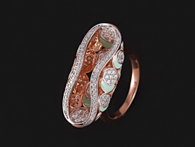 Diamond & Enamel Ring