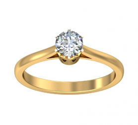 Solitaire Diamond Engagement Ring
