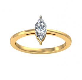 Solitaire Diamond Engagement Ring Marquise Cut