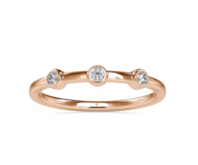 Bezel Trio Diamond  Ring