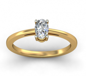 Oval Cut Solitaire Diamond Engagement Ring
