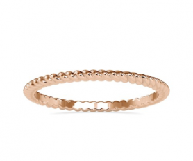 Gold Stack Ring - Rope Style Shank