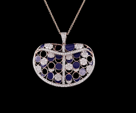 Diamond Pendant Set - Enamel Collection