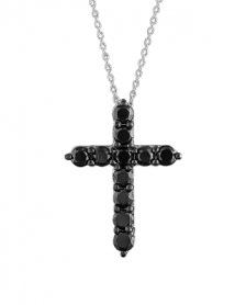 Diamond Cross Pendant Beautiful Black Diamonds
