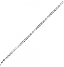 Diamond Tennis Link Bracelet  Baguette and Round Brilliant