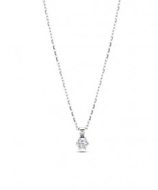 Diamond Solitaire Pendant Earring Set  Six Pronged