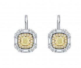Diamond Gemstone J-Studs