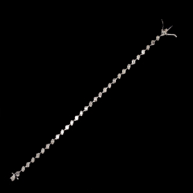 Lab grown Diamond Chain Bracelet Emerald/Oval Cut