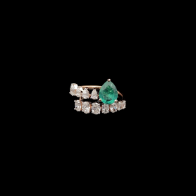 Lab grown Diamond Ring Pear Cut Oval Cut