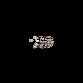 Lab grown Diamond Ring Pear/Emerald/Round Cut