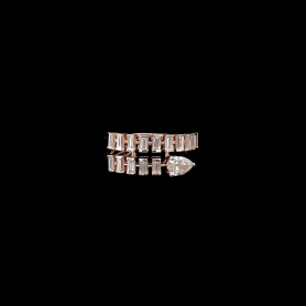 Lab grown Diamond Ring Pear/Emerald Cut
