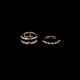 Lab grown Diamond Two way Band Emerald/Marquise Cut