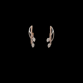 Lab grown Diamond Earrings Pear/Round Cut