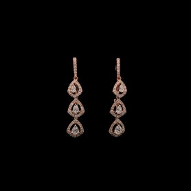 Lab grown Diamond Earrings Pear/Round  Cut