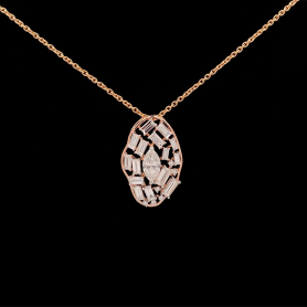 Diamond Pendant Set with Earrings Marquise/Emerald Cut