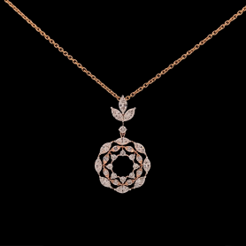 Lab grown Diamond Pendant & Earrings Set Round/Marquise Cut