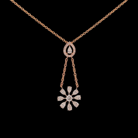 Lab grown Diamond Pendant & Earrings Set Round/Pear Cut
