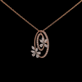 Diamond Pendant Set with Earrings Pear/Marquise/Round Cut