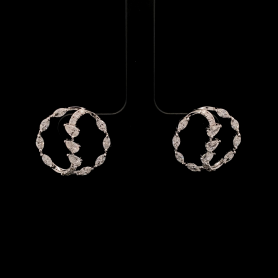 Lab grown Diamond Earrings Huggies Pear/Round/Marquise  Cut