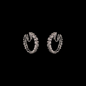 Lab grown Diamond Earrings Huggies Pear/Round Brilliant  Cut