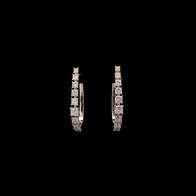 Lab grown Diamond Earrings Huggies Princess Cut