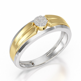 Diamond Ring Sovereign Fusion Men's Diamond Ring Two Tone