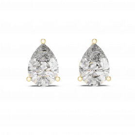 Diamond Earrings Studs Lab grown Diamonds Pear Cut