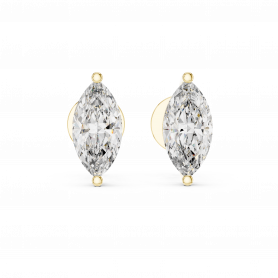 Lab grown Diamond Earrings Studs Solitaire Marquise