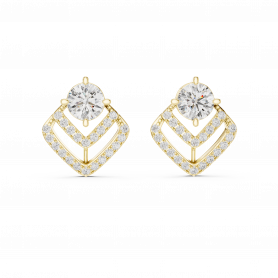 Lab grown Diamond Studs Round Brilliant Earrings