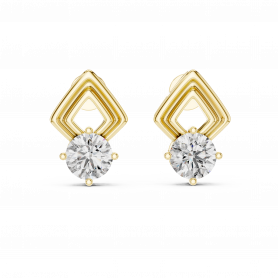 Lab grown Diamond Earrings Studs Solitaire