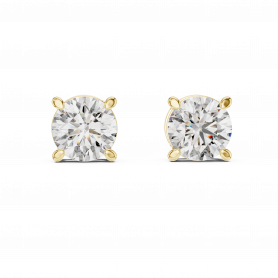 Lab grown Diamond Earrings Solitaire Claw Prong